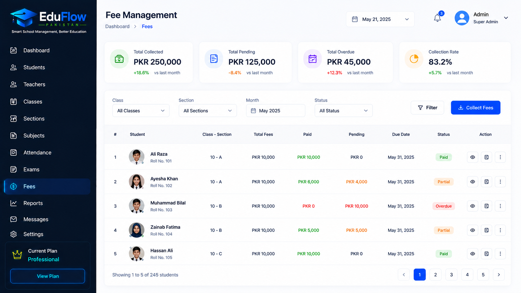 Fee Collection